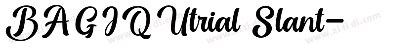 BAGIQUtrial Slant字体转换
